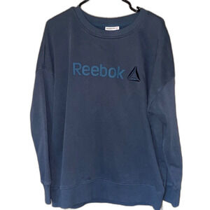 Reebok Men's XL Dark Blue Crewneck Sweater Pullover Sweatshirt